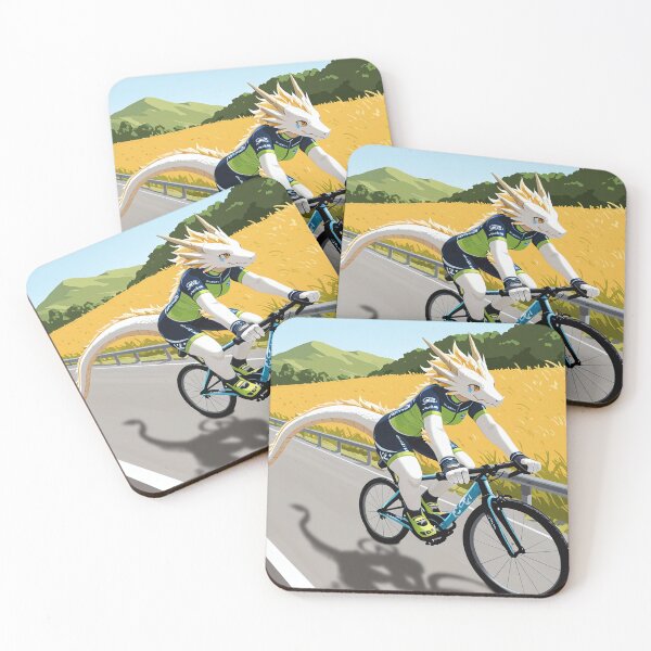 Item preview, White Dragon cyclist on country road designed and sold by TunikaSVEN93.