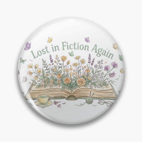 Item preview, Lost in Fiction Again – Cottagecore BookTok Reader Botanical Book Lover Design designed and sold by SirensSageStone.