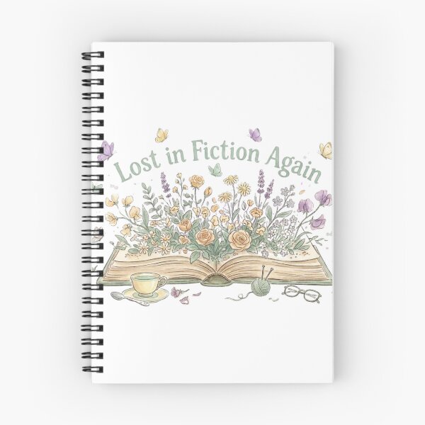 Item preview, Lost in Fiction Again – Cottagecore BookTok Reader Botanical Book Lover Design designed and sold by SirensSageStone.