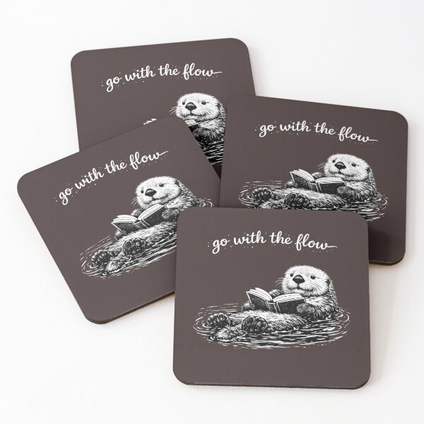 Item preview, Go with The Flow Sea Otter, Book lovers designed and sold by faridman.