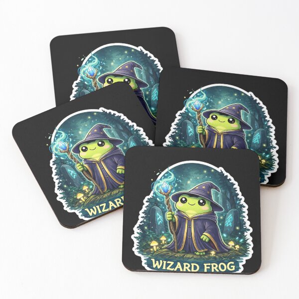 Item preview, Wizard Frog – Cute Fantasy Frog Mage Sticker designed and sold by VibeOffline Studio.