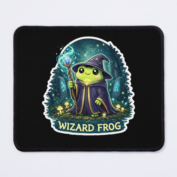 Item preview, Wizard Frog – Cute Fantasy Frog Mage Sticker designed and sold by VibeOffline Studio.