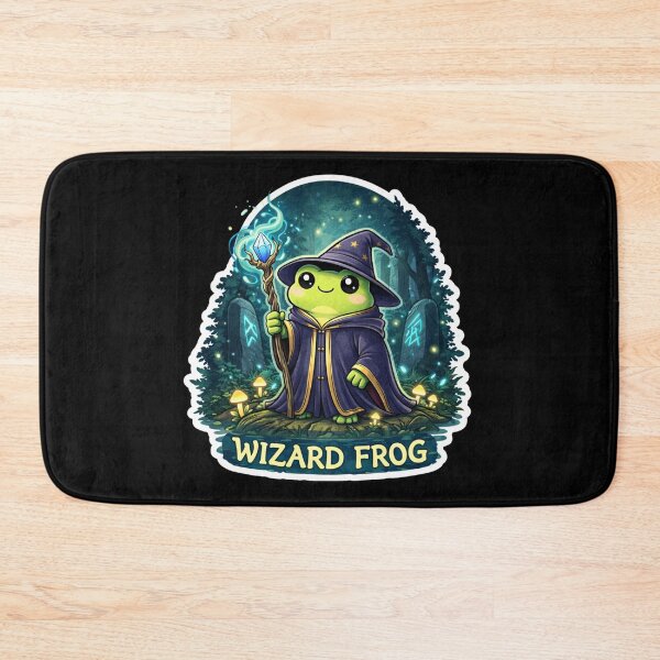 Item preview, Wizard Frog – Cute Fantasy Frog Mage Sticker designed and sold by VibeOffline Studio.