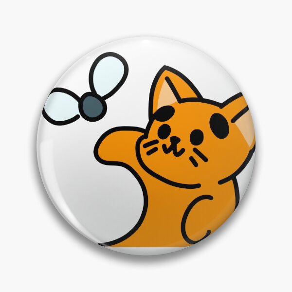 Item preview, Cat hunting fly_Orange designed and sold by CalmSketch Art.