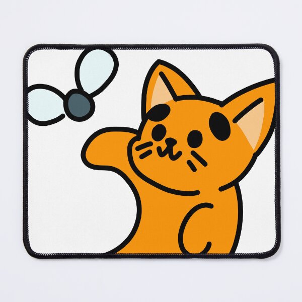 Item preview, Cat hunting fly_Orange designed and sold by CalmSketch Art.