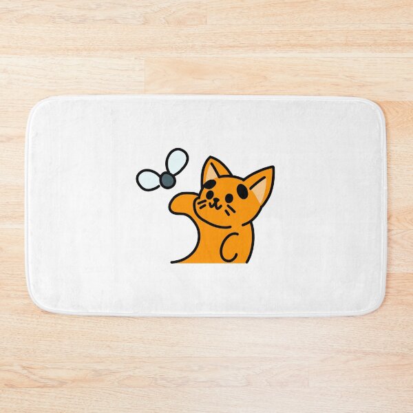 Item preview, Cat hunting fly_Orange designed and sold by CalmSketch Art.