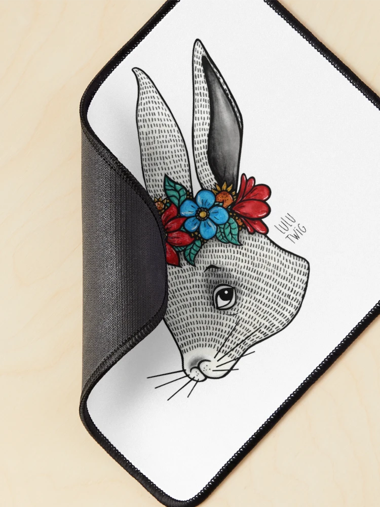 Thumbnail 2 of 5, Mouse Pad, Spring Rabbit designed and sold by Lulu Twig.