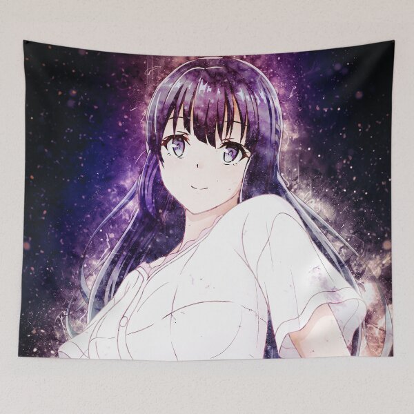 Item preview, Shoko Makinohara Bunny Girl Senpai Soft Cosmic Smile Portrait designed and sold by mildaclairmo.