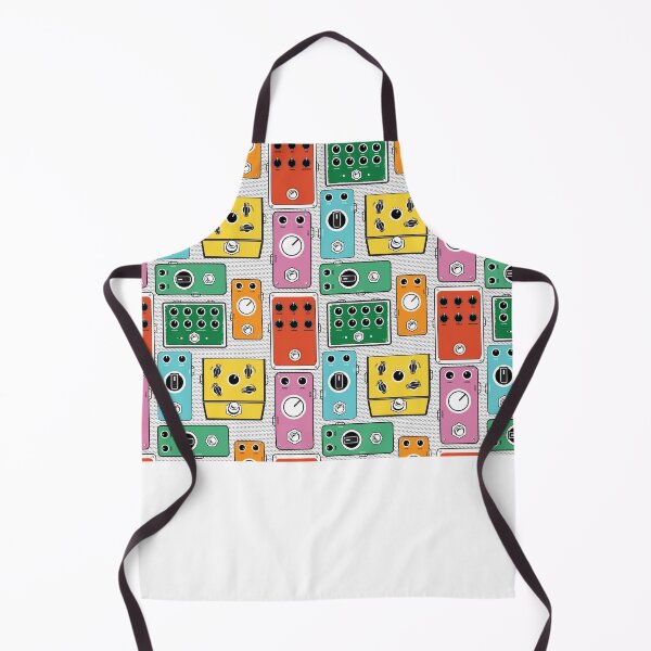 Item preview, Colorful generic guitar pedal Pattern design in pastel colors and retro textures designed and sold by Jdawnink.