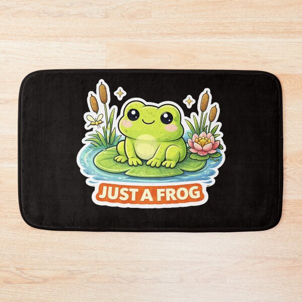 Item preview, Just a Frog – Cute Frog Meme Sticker designed and sold by VibeOffline Studio.