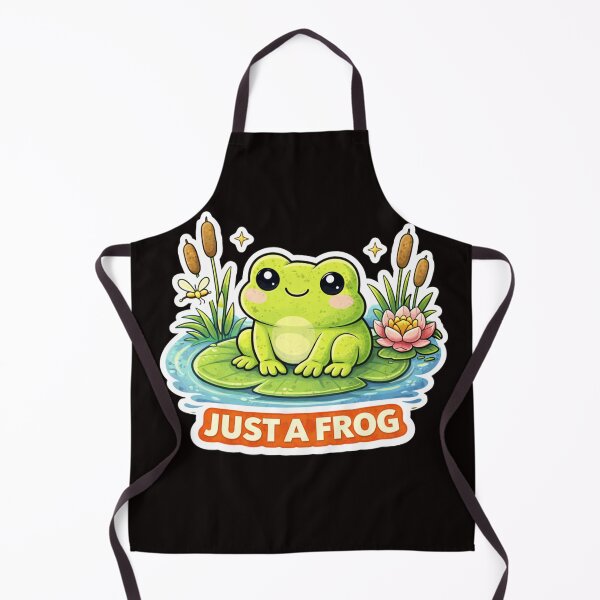 Item preview, Just a Frog – Cute Frog Meme Sticker designed and sold by VibeOffline Studio.