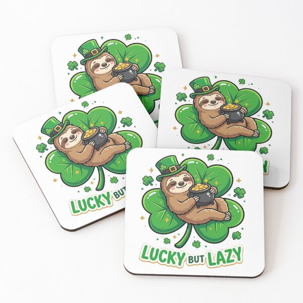 Item preview, Lucky But Lazy Sloth – Funny St Patrick's Day Shamrock Cartoon Design designed and sold by MoodFit2026.