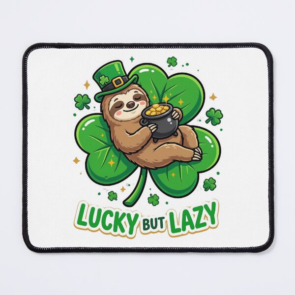 Item preview, Lucky But Lazy Sloth – Funny St Patrick's Day Shamrock Cartoon Design designed and sold by MoodFit2026.
