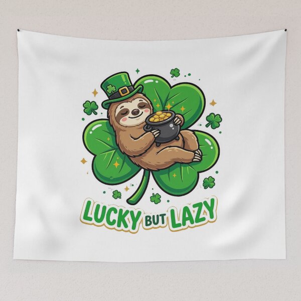Item preview, Lucky But Lazy Sloth – Funny St Patrick's Day Shamrock Cartoon Design designed and sold by MoodFit2026.