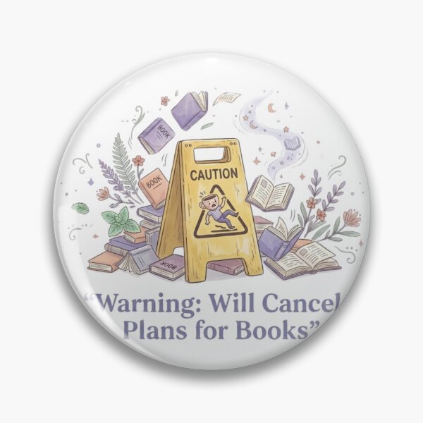 Item preview, Warning Will Cancel Plans for Books – Cozy BookTok Reader Introvert Humor Design designed and sold by SirensSageStone.
