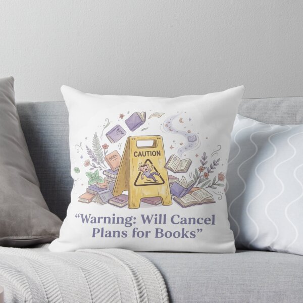 Item preview, Warning Will Cancel Plans for Books – Cozy BookTok Reader Introvert Humor Design designed and sold by SirensSageStone.