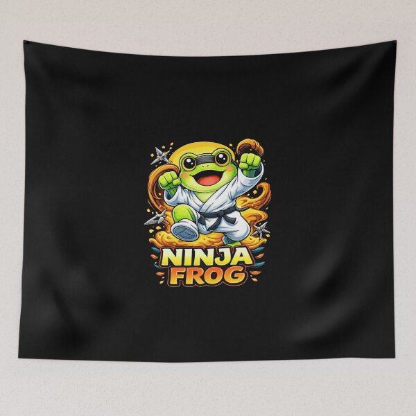 Item preview, Ninja Frog – Funny Martial Arts Frog Sticker designed and sold by VibeOffline Studio.