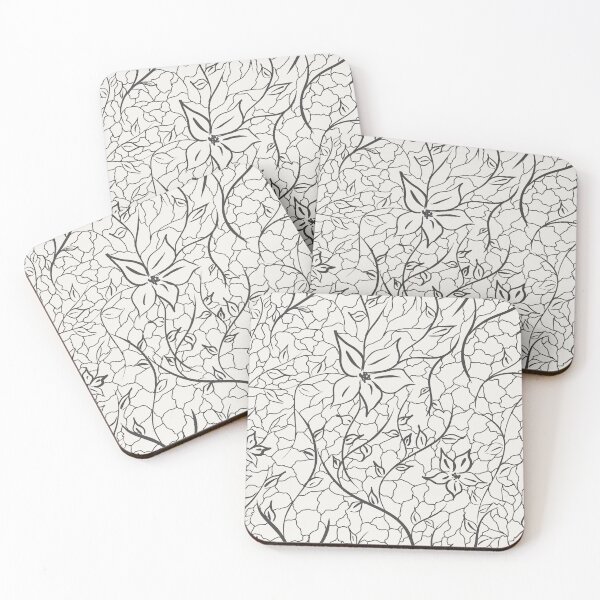 Item preview, Elegant Floral Vine Pattern-Minimal Botanical Line Art Design designed and sold by Katnoirart.