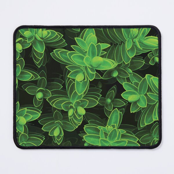 Item preview, Green Succulent Pattern on Dark Background designed and sold by Arturo Daniel Garcia Palomo.