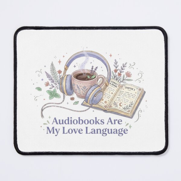 Item preview, Audiobooks Are My Love Language – Cozy BookTok Audiobook Reader Design designed and sold by SirensSageStone.
