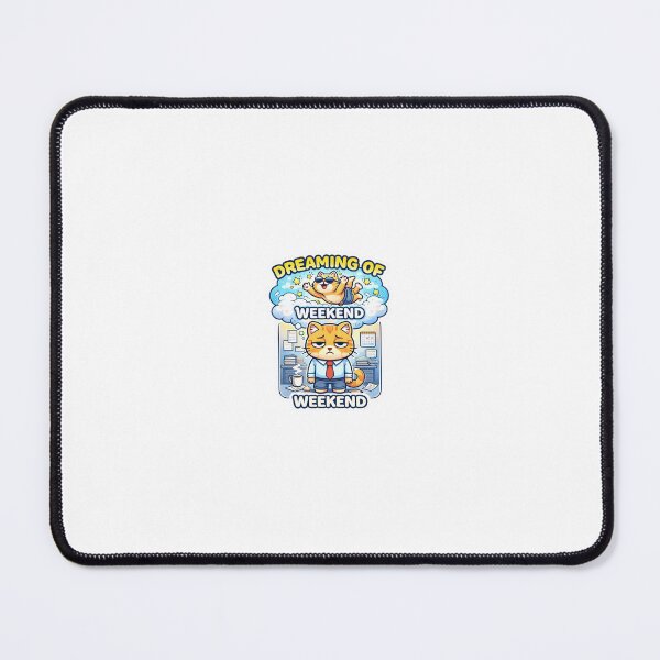 Item preview, Escape Cat | Dreaming of Weekend Funny Office Cat Sticker designed and sold by Ktrading | Freedom Design Studio.