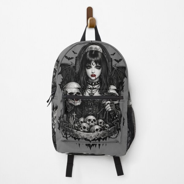 Item preview, Dark Gothic Vampire Queen with Skulls designed and sold by Shirtaholism.