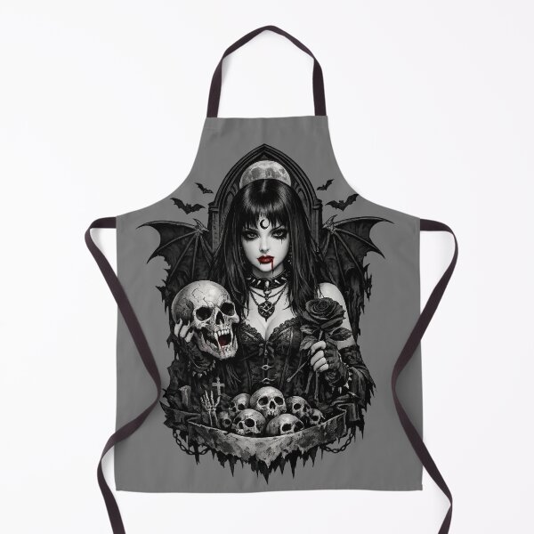 Item preview, Dark Gothic Vampire Queen with Skulls designed and sold by Shirtaholism.
