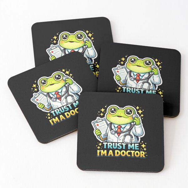 Item preview, Trust Me I'm a Doctor Frog – Funny Medical Frog Sticker designed and sold by VibeOffline Studio.