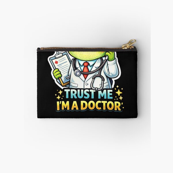Item preview, Trust Me I'm a Doctor Frog – Funny Medical Frog Sticker designed and sold by VibeOffline Studio.