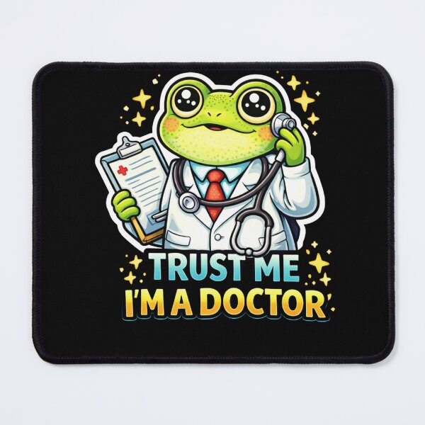 Item preview, Trust Me I'm a Doctor Frog – Funny Medical Frog Sticker designed and sold by VibeOffline Studio.