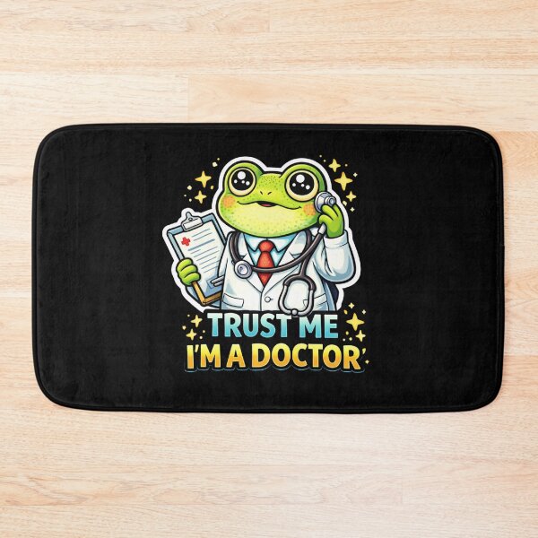 Item preview, Trust Me I'm a Doctor Frog – Funny Medical Frog Sticker designed and sold by VibeOffline Studio.