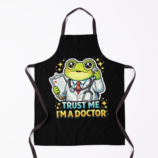 Item preview, Trust Me I'm a Doctor Frog – Funny Medical Frog Sticker designed and sold by VibeOffline Studio.