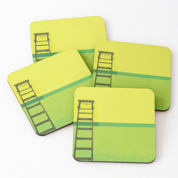 Item preview, Green Ladder Against Yellow Modern Wall designed and sold by Arturo Daniel Garcia Palomo.