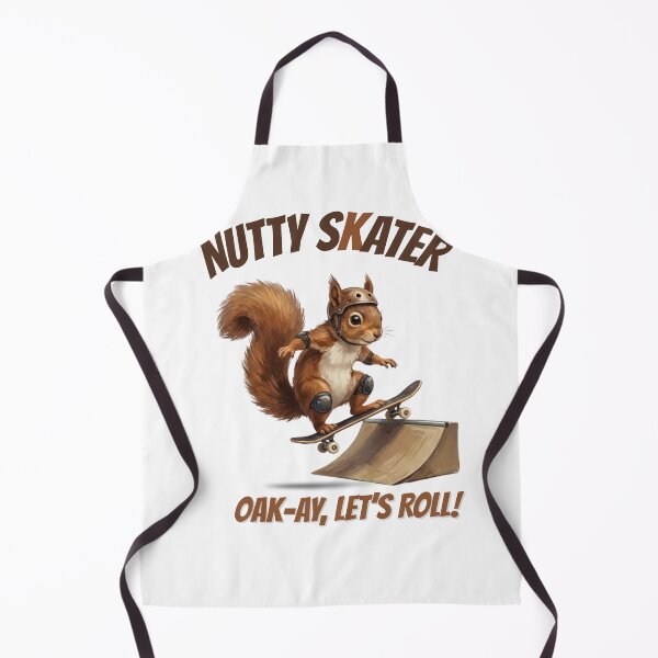 Item preview, Nutty Skater Funny Squirrel Skateboard Animal Illustration designed and sold by LittleLoopArt.