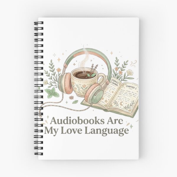 Item preview, Audiobooks Are My Love Language – Cozy Audiobook Lover BookTok Reader Design designed and sold by SirensSageStone.