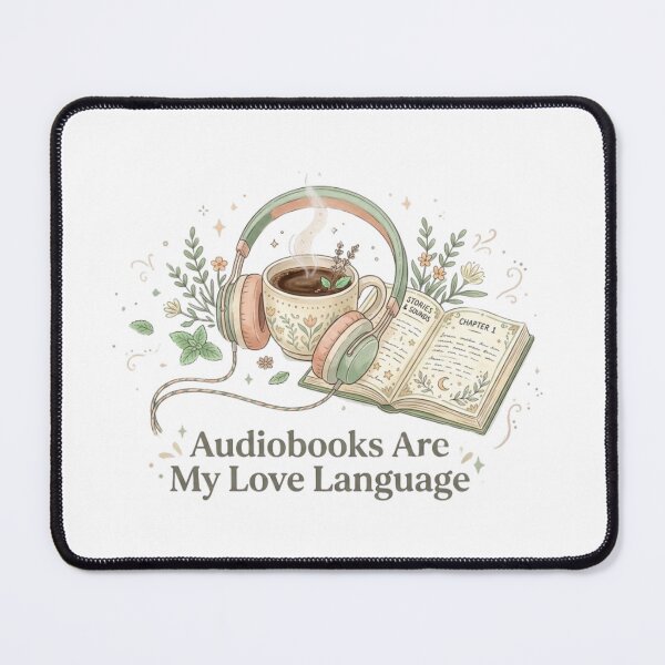 Item preview, Audiobooks Are My Love Language – Cozy Audiobook Lover BookTok Reader Design designed and sold by SirensSageStone.
