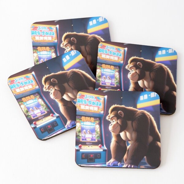 Item preview, CHILDREN FUNNY GORILLA PLAYING ARCADE GAMES  ai generated created by frasues designed and sold by frasues.