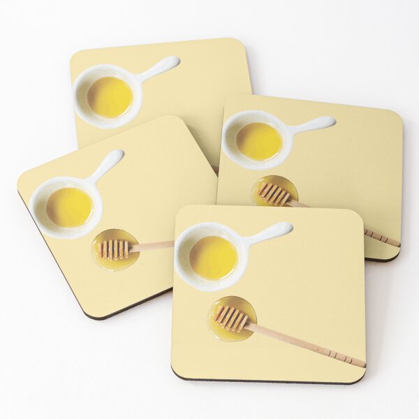 Item preview, Honey Jar with Wooden Dipper on Yellow designed and sold by Arturo Daniel Garcia Palomo.