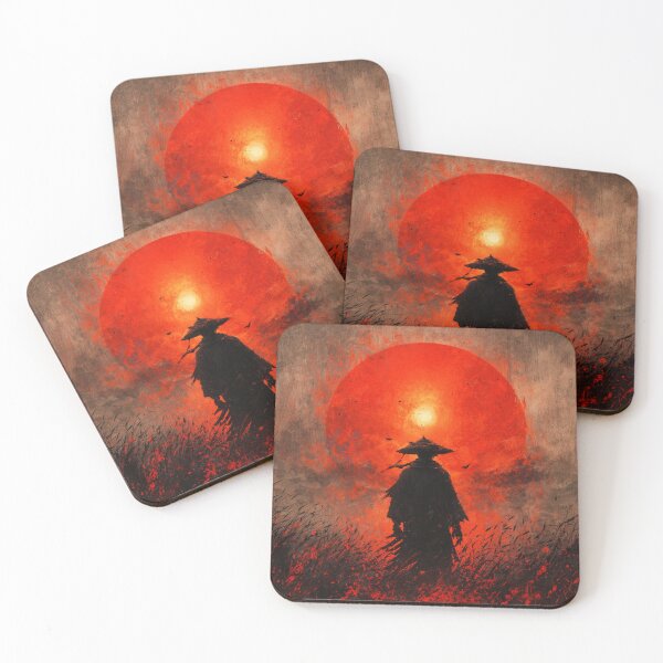 Item preview, Lone Ronin Walking Beneath the Crimson Sun designed and sold by walex-jed.