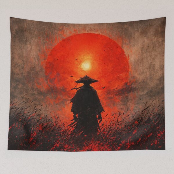 Item preview, Lone Ronin Walking Beneath the Crimson Sun designed and sold by walex-jed.