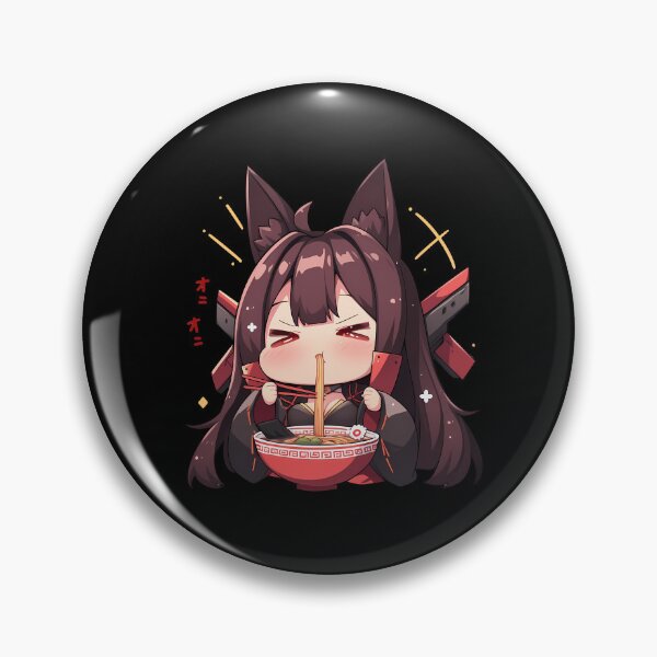 Item preview, Akagi Azur Lane Chibi Ramen Kawaii Noodles Fox Spirit designed and sold by mildaclairmo.