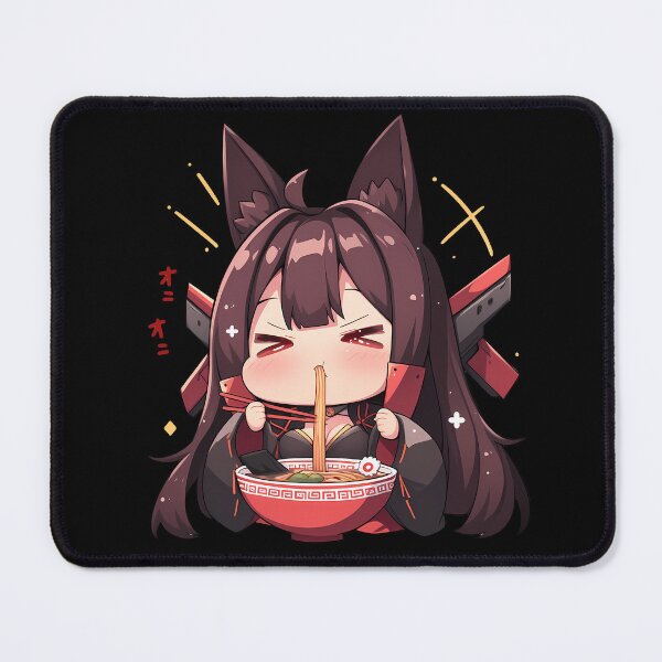 Item preview, Akagi Azur Lane Chibi Ramen Kawaii Noodles Fox Spirit designed and sold by mildaclairmo.