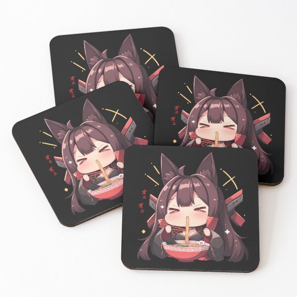 Item preview, Akagi Azur Lane Chibi Ramen Kawaii Noodles Fox Spirit designed and sold by mildaclairmo.