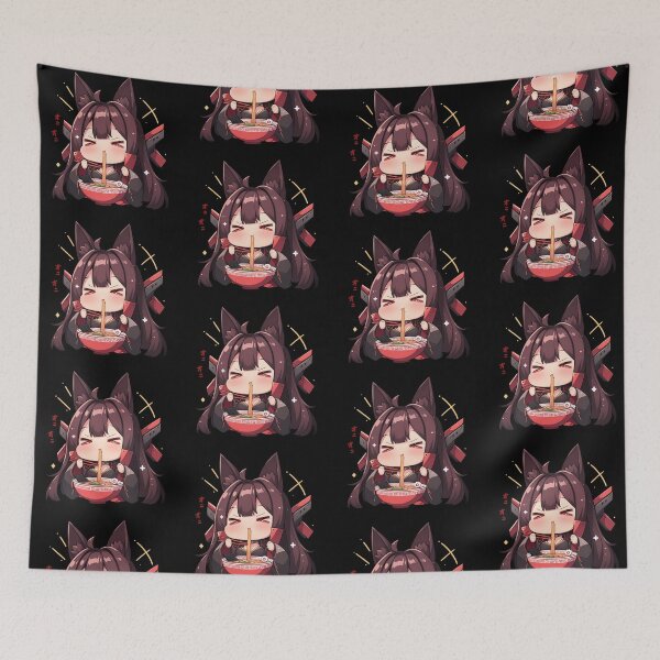 Item preview, Akagi Azur Lane Chibi Ramen Kawaii Noodles Fox Spirit designed and sold by mildaclairmo.