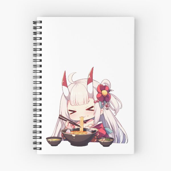 Item preview, Noshiro Azur Lane Kawaii Ramen Chibi Horns Noodles designed and sold by mildaclairmo.