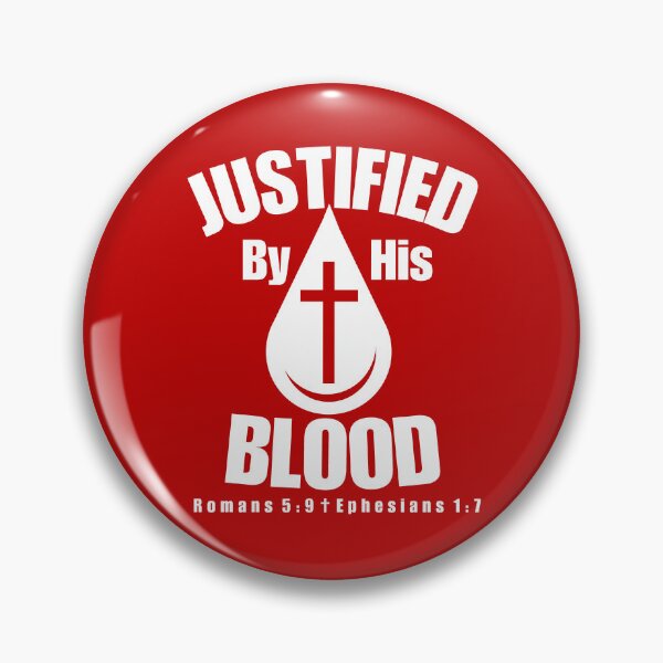 Item preview, Justified By His Blood Christian Cross designed and sold by BOCFaithWear.
