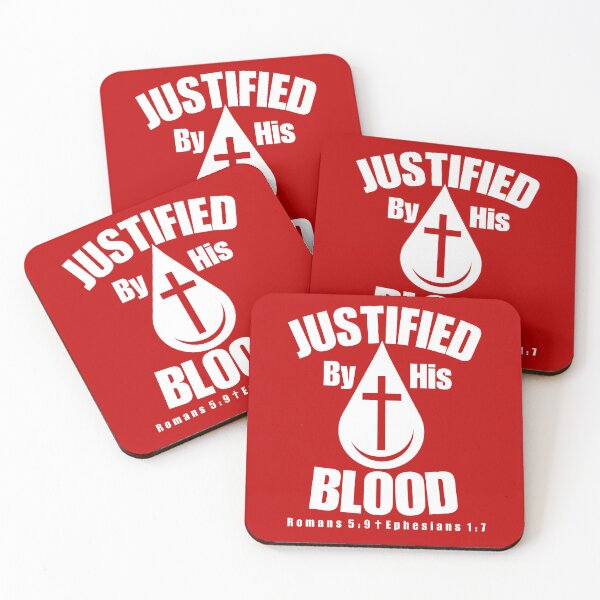 Item preview, Justified By His Blood Christian Cross designed and sold by BOCFaithWear.