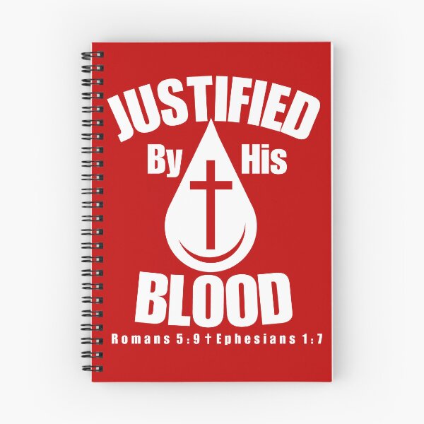 Item preview, Justified By His Blood Christian Cross designed and sold by BOCFaithWear.