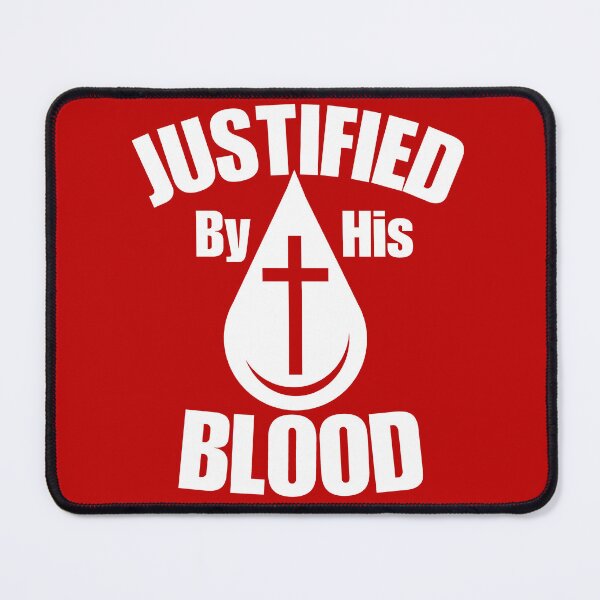 Item preview, Justified By His Blood Christian Cross designed and sold by BOCFaithWear.