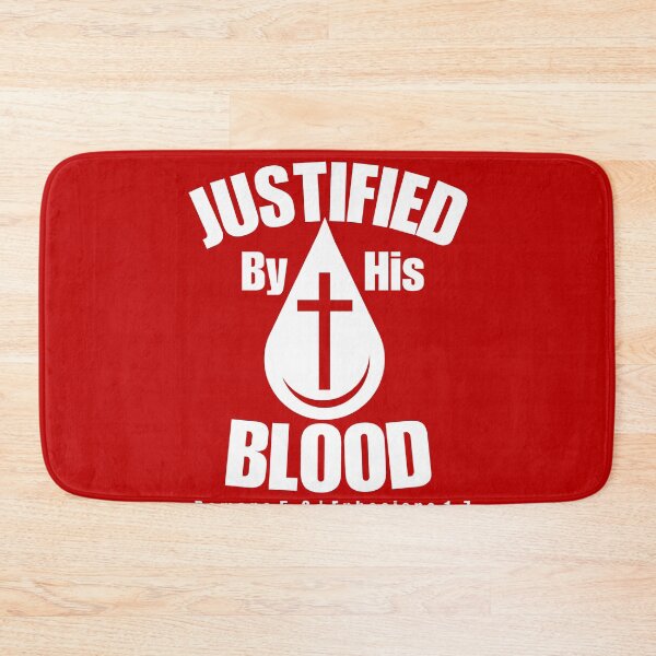Item preview, Justified By His Blood Christian Cross designed and sold by BOCFaithWear.